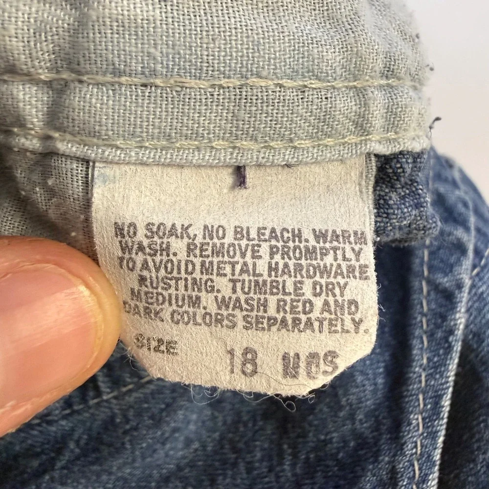 Vintage 90s Oshkosh B'gosh Vestbak Overalls Shortalls Romper Denim 18 months
